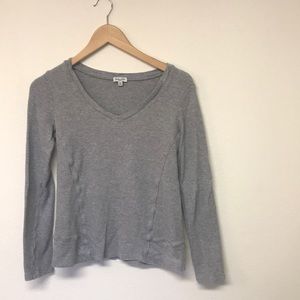 Splendid thermal. Classic gray V-neck thermal.